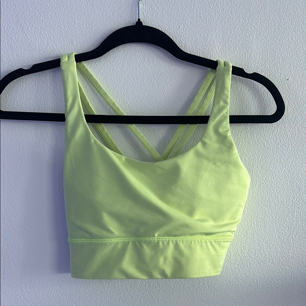 Lululemon Women's Lime Green Strappy Sports Bra